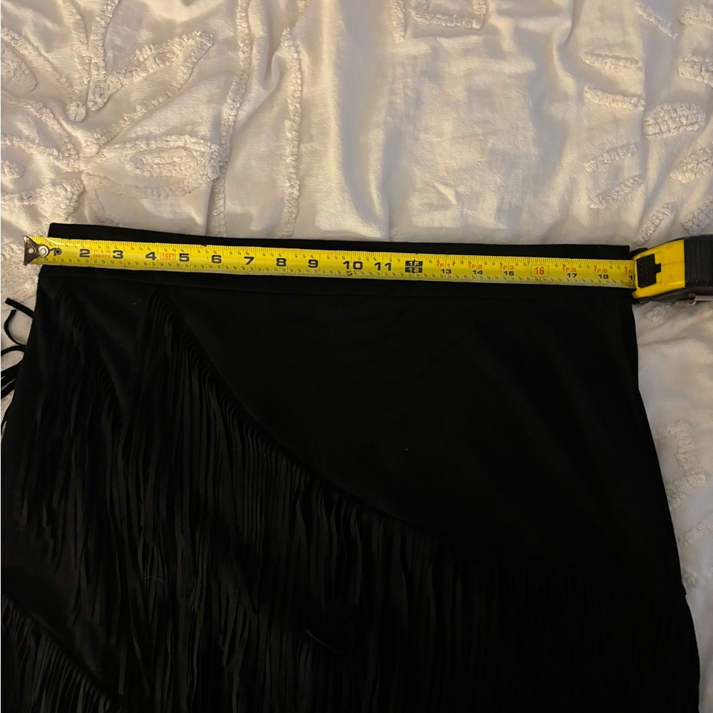 Idyllwind Asymmetrical Black Fringe Skirt - Picture 5 of 9